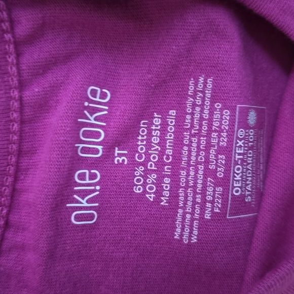 OKIE DOKIE BRAND TODDLER GIRLS BUNDLE OF 3 TOPS SIZE 3T - Picture 11 of 16